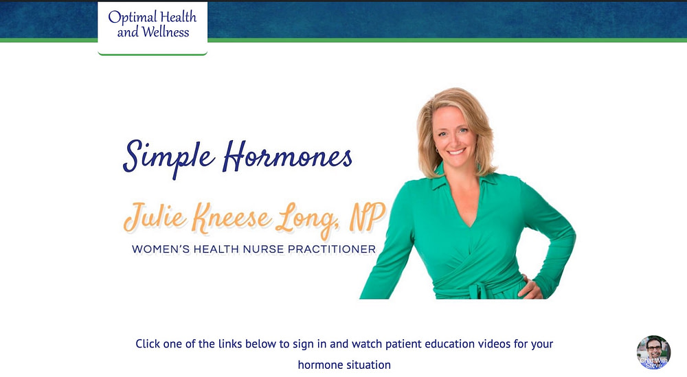 Simple Hormones customized patient portal Custom Patient Portal Screenshots
